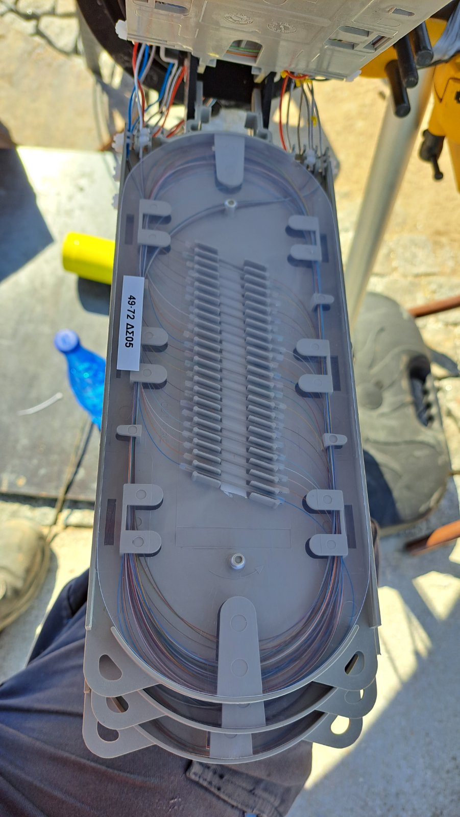 Splice tray 72 συγκολλήσεων οπτικών ινών